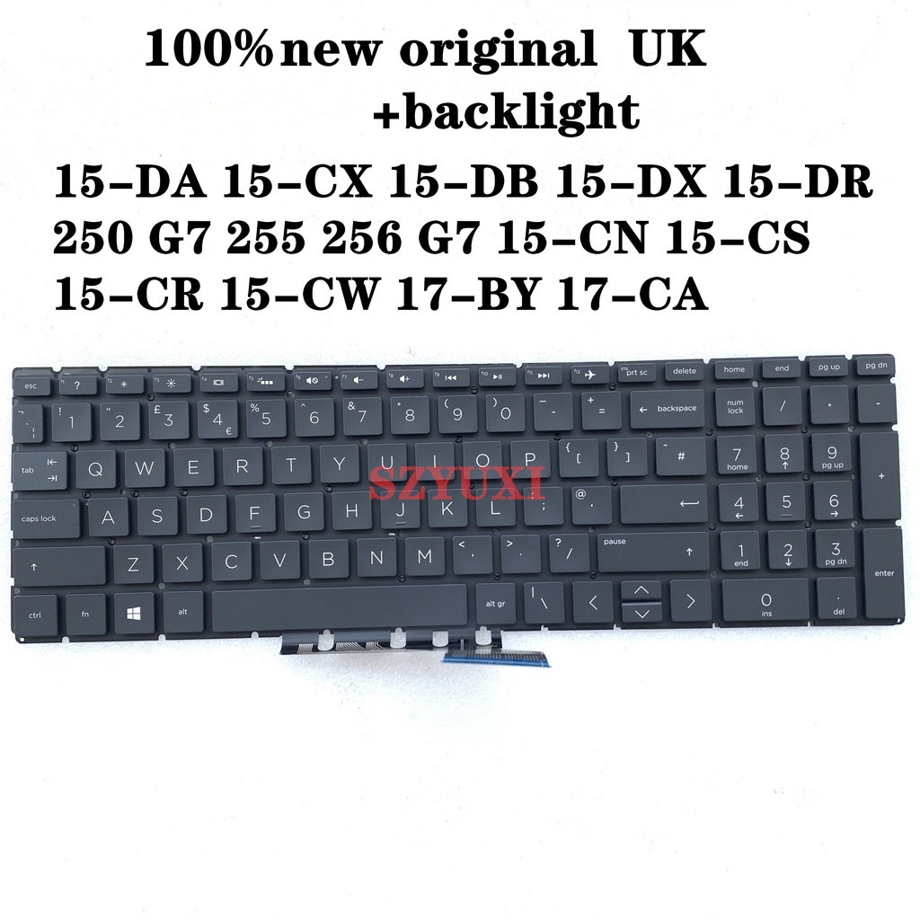 Uk Keyboard For Hp Pavilion 15 Da 15 Cx 15 Db 15 Dx 15 Dr 250 G7 255