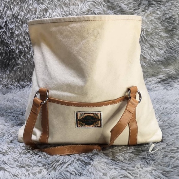 Springfield Canvas & Leather Shoulder Bag. | Shopee Philippines