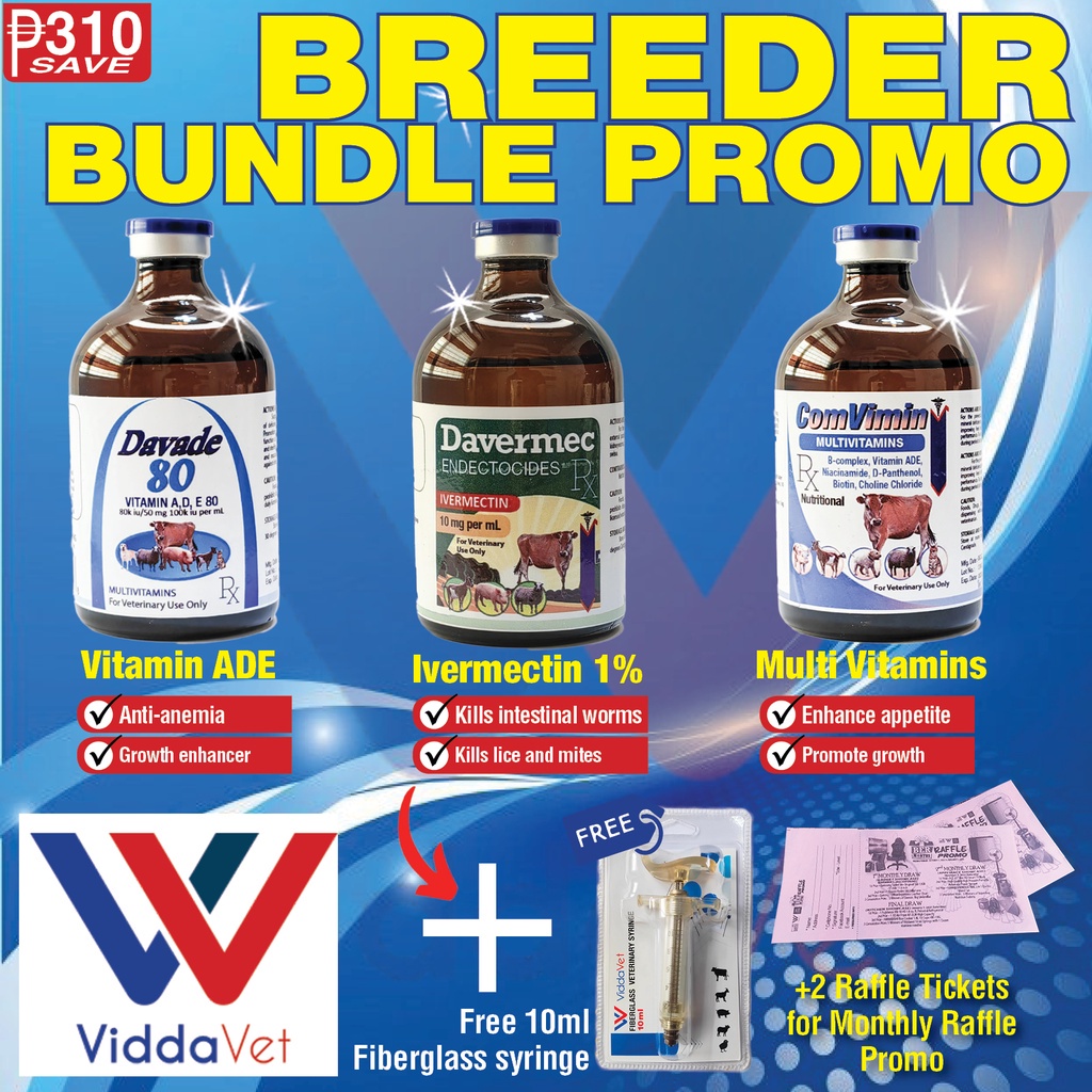 Pig Bundle Promo Viddavet Breeder Davermec Davade80 Comvimin Fiberglass ...