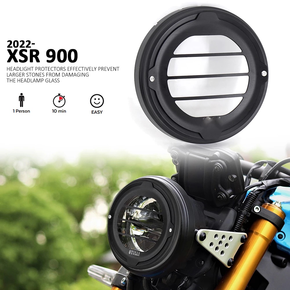 New Matte Black Front Headlight Grille Cover Protector Motorcycle