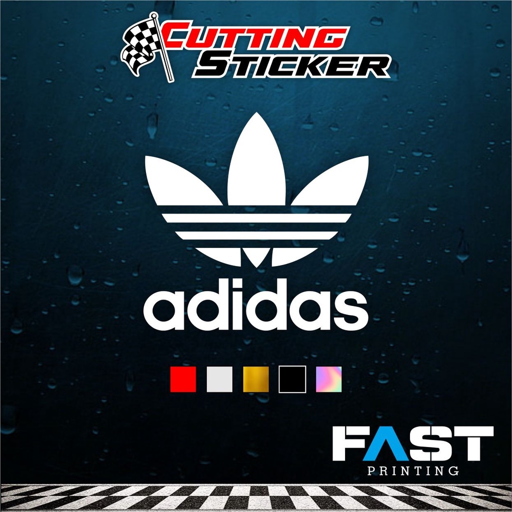 Cutting STICKER LOGO ADIDAS 1l Cool Motorcycle Car STICKER Shopee