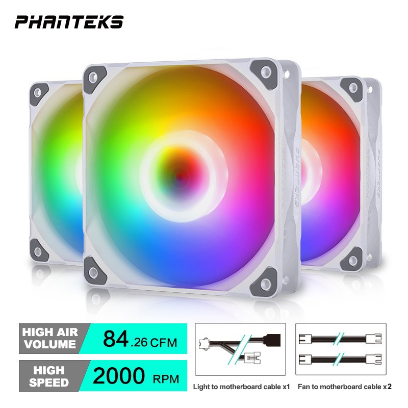 PHANTEKS M25 Case Fan 140/120mm 4-pin PWM High Airflow Silent CPU Fan ...