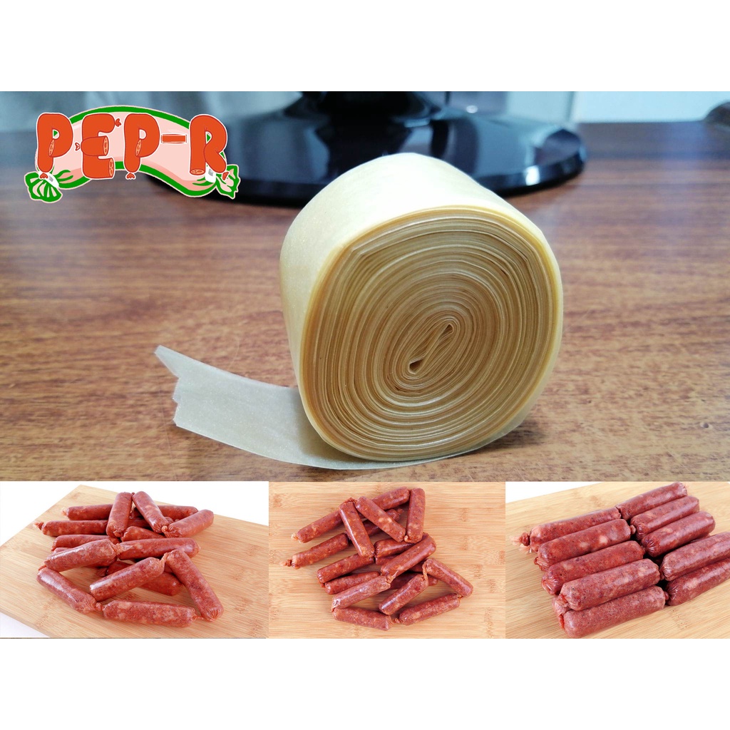 Best Quality 19mm Edible Collagen Sausage / Longganisa Casing Small Size 20 meters/Roll
