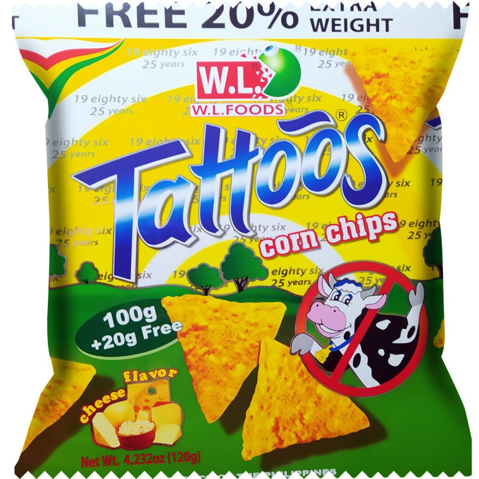 Tattoos Corn Chips Cheese 120g Shopee Philippines