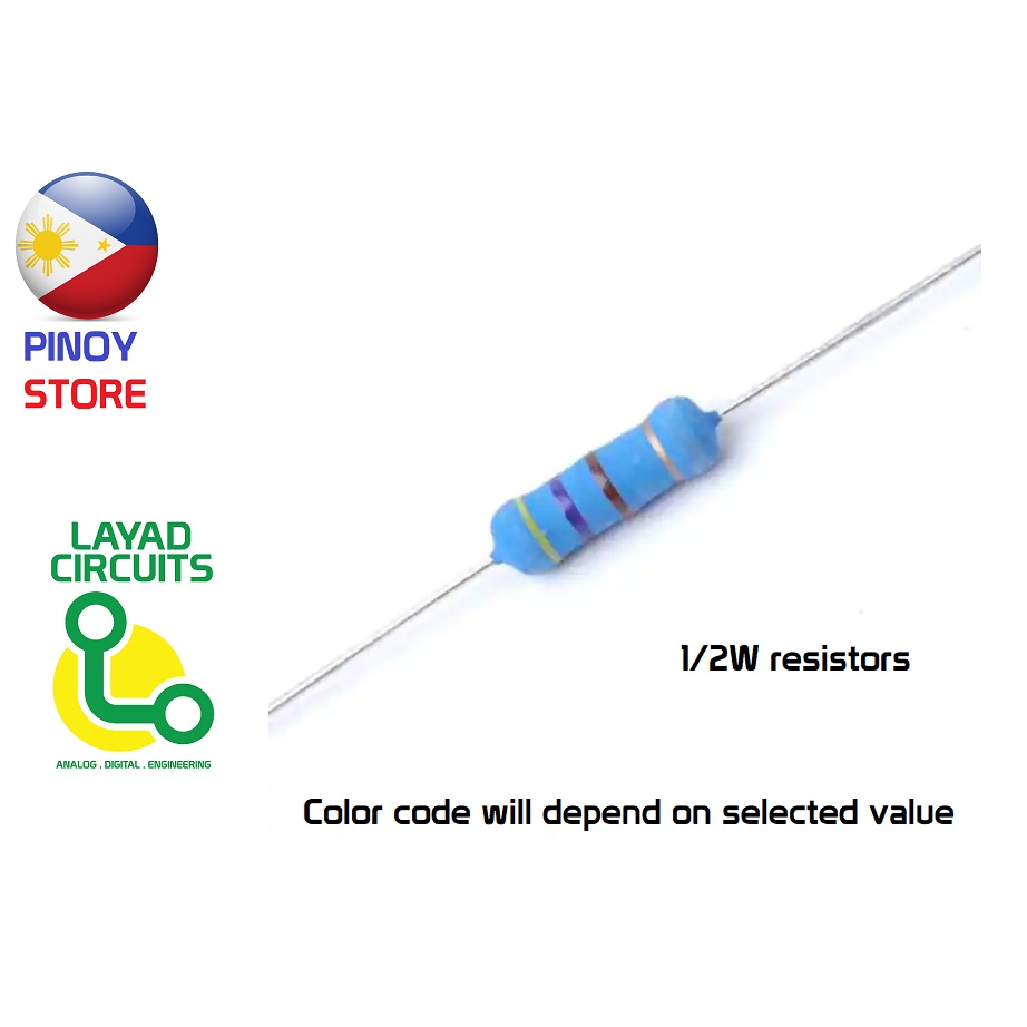 1/2W resistor 0.5 watt resistors half watt carbon or metal film