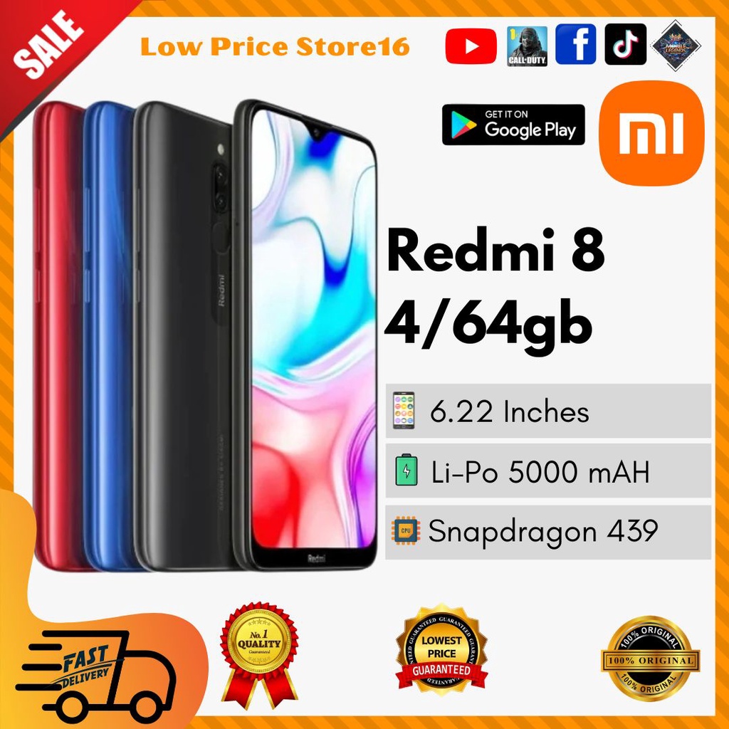 Xiaomi Redmi 8, 4+64GB Global Version, Complete Accessories, Used