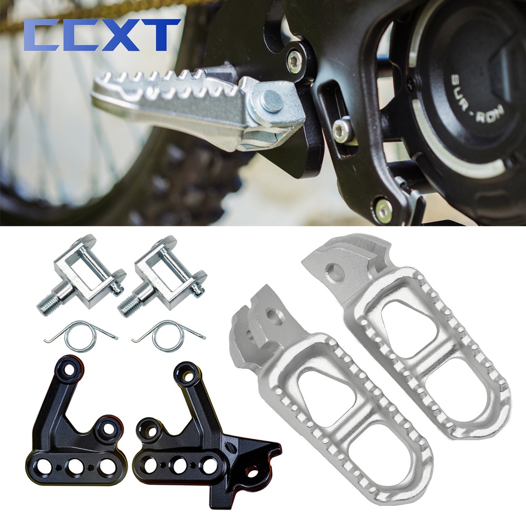 Electric Motocross Aluminum Foot Pegs Bracket Rests Pedals Footpegs For
