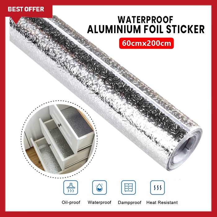 Aluminum Foil Stickers Kitchen Oil-proof Waterproof Kitchen Stove ...