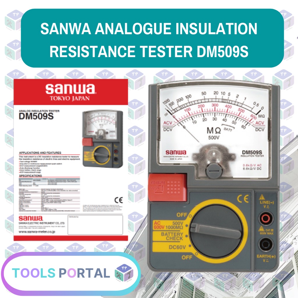 Sanwa Insulation Resistance Tester Dm509s Made In Japan Shopee Philippines