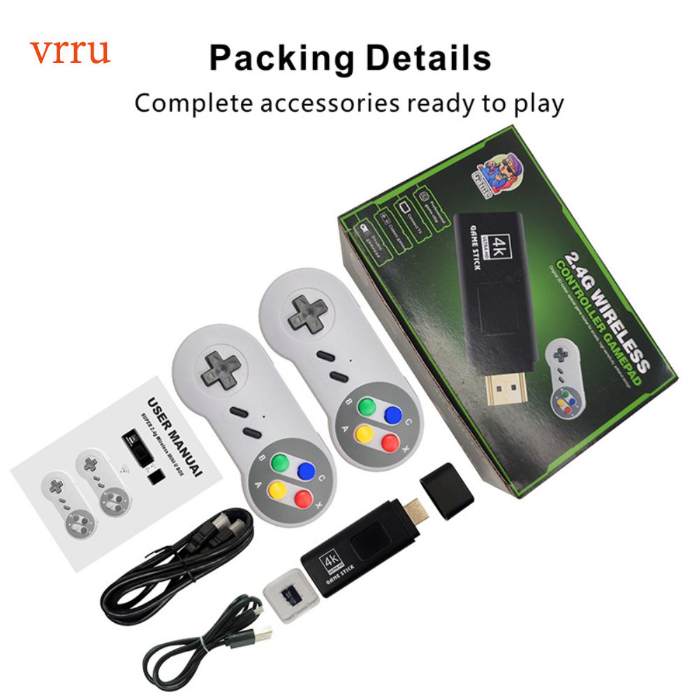 Family Game Console 64g Game Stick 4k Games Retro Game Console Wireless ...