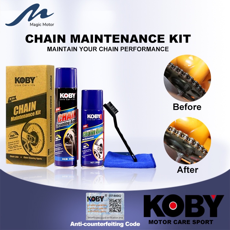 Original KOBY Chain Maintenance Kit M 301 Chain Cleaner Motorcycle Accessories Shopee Philippines