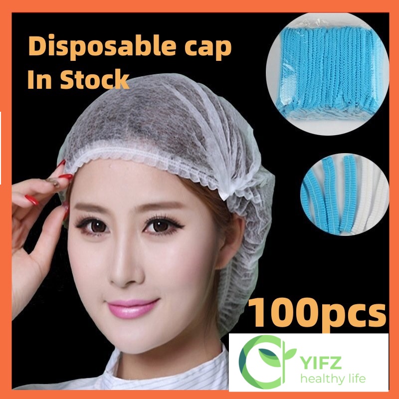 100pcs 21 inch Disposable Bouffant Cap / Head Cap / Surgical Cap / OR