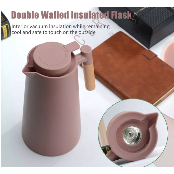 1L Nordic Minimalist Thermos Vacuum Flask Jug Insulated Kettles with