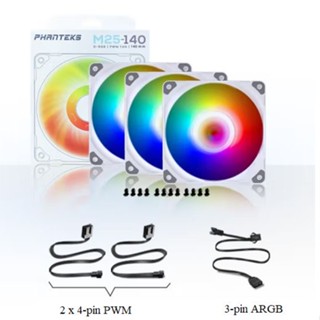 Phanteks M25-120 M25-140 120mm/140mm Fan PWM D-RGB ARGB Big Air Flow ...