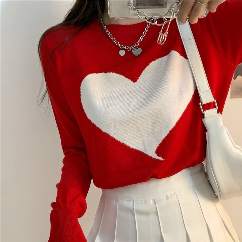 RRX Longsleeve Big Heart Knitted Top #9019 | Shopee Philippines