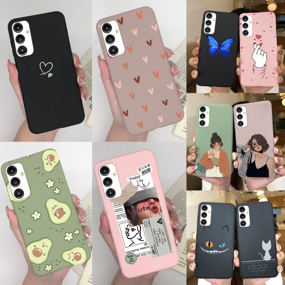 For Cover Samsung A14 4G / 5G SMA146B Case Cute Cartoon Flower