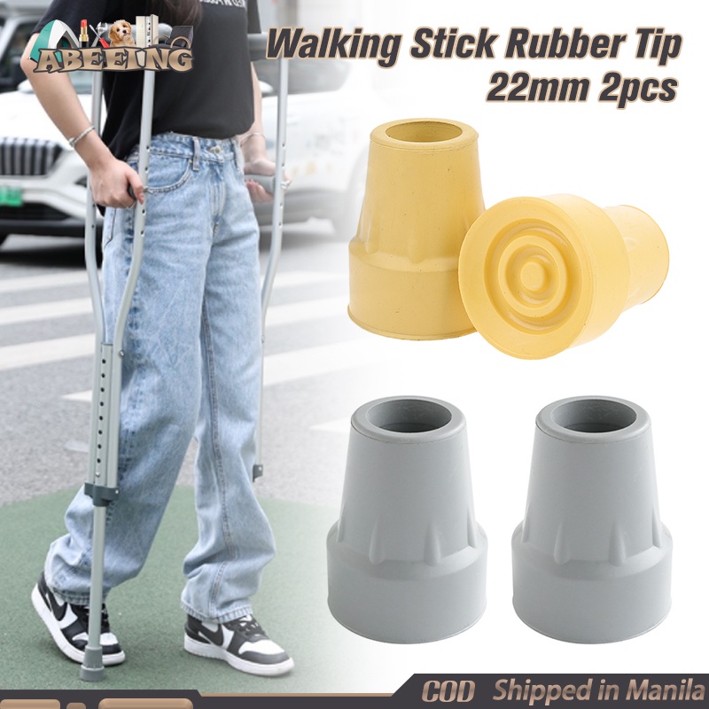 2 Pcs Crutch Ferrules Rubber Ends 22mm Antiskid Walking Stick Tips