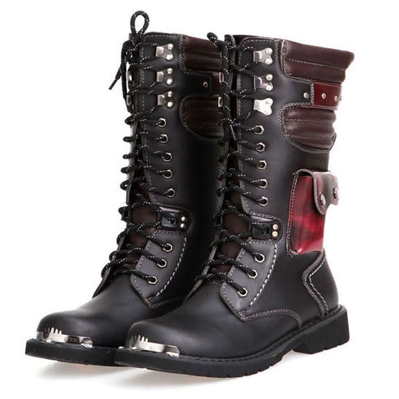 new 38-46 cowboy Men's high boots outdoor fashion Martin boots big size ...