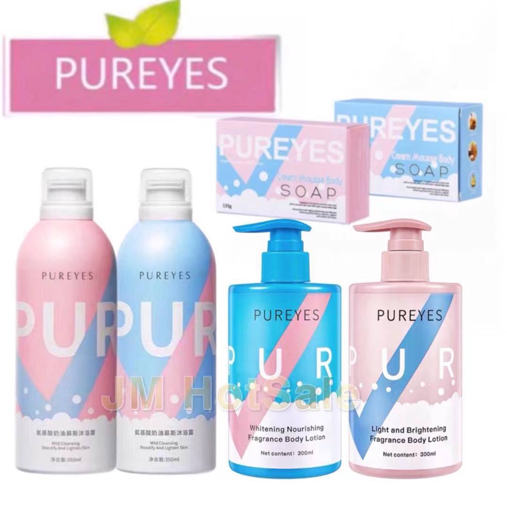 Original Pureyes Amino Acid Cream Mousse Shower Gel Perfume Body Wash