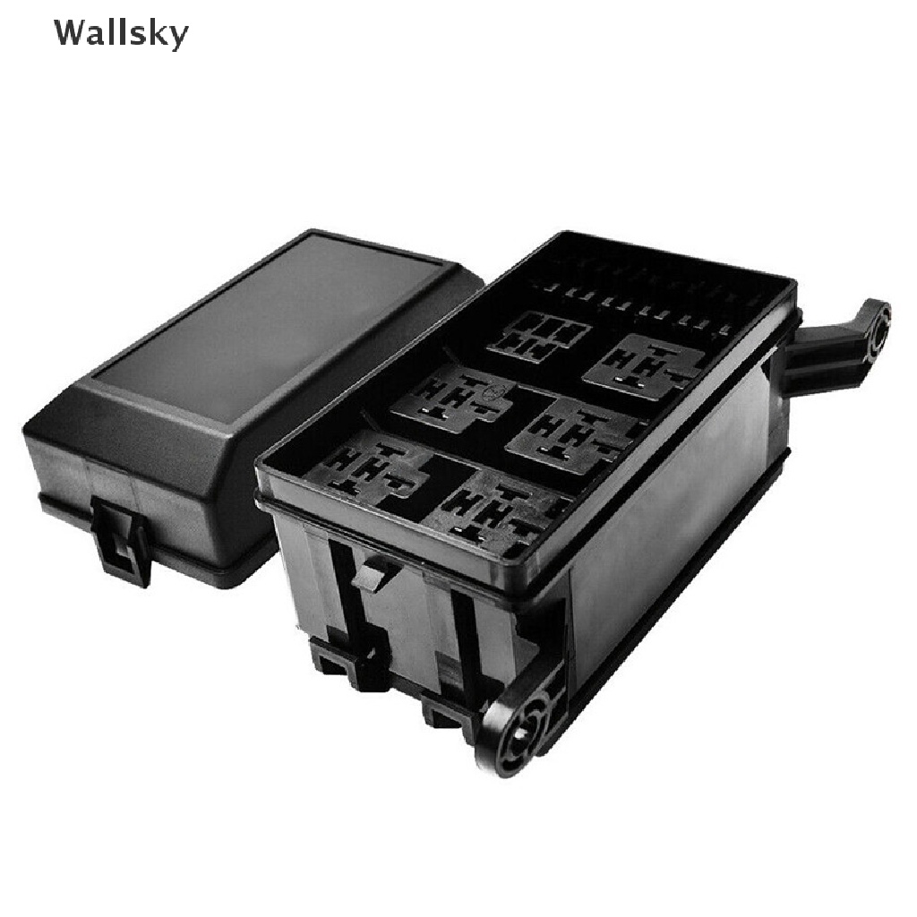 Wallsky> Car 12-Slot Relay Box 6 ATC/ATO 6 Relays Standard Blade Fuses ...