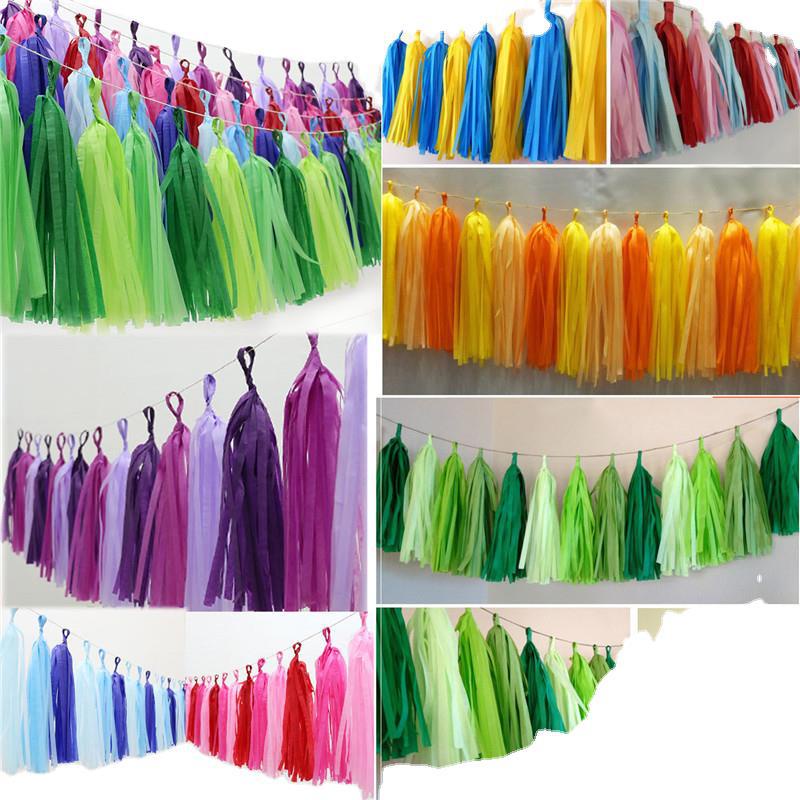 DIY Colorful Aluminum Tassel Garland Banner Party Decoration Balloon