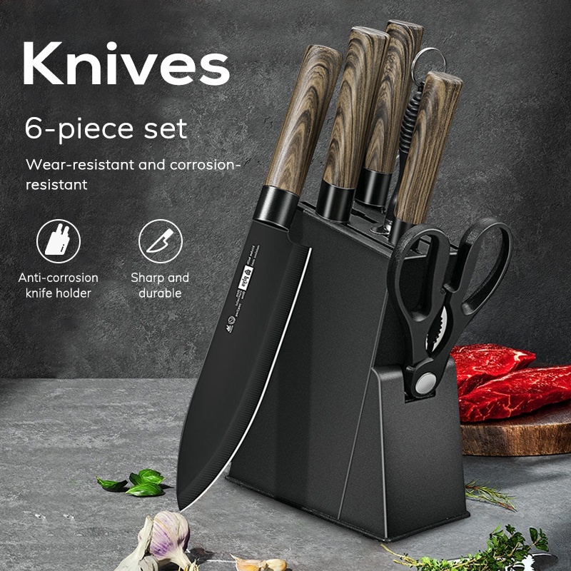 Knife Sets 6 Pcs Kitchen Knife Sets Stainless Steel Chef Knives Cooking