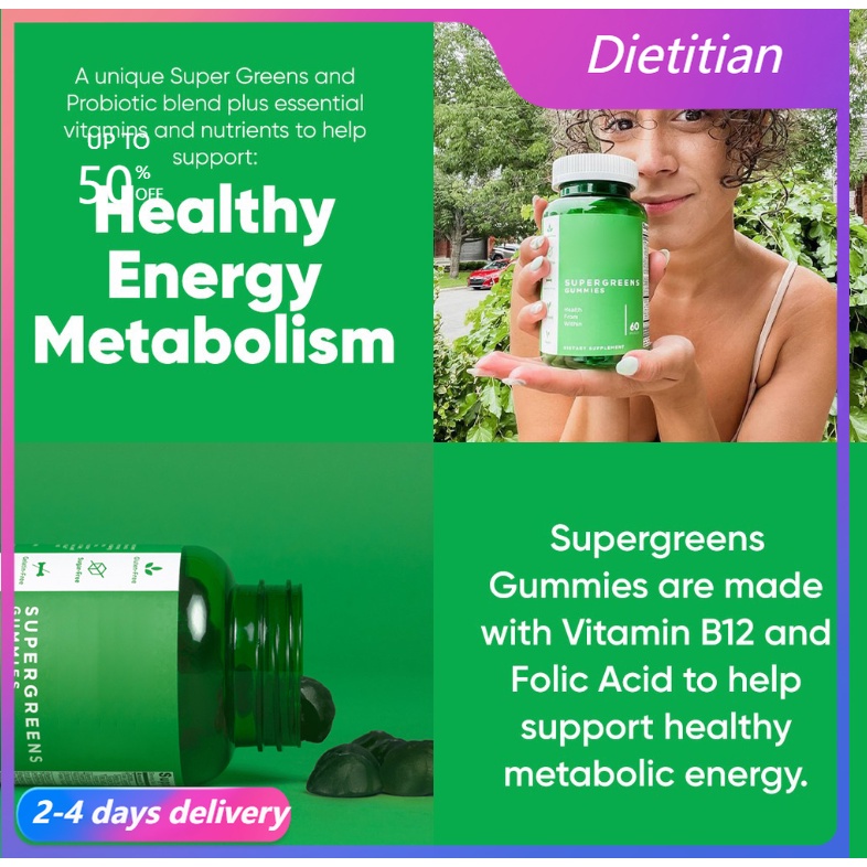 Chlorophyll chewing gum, digestive metabolism + probiotic vitamin candy