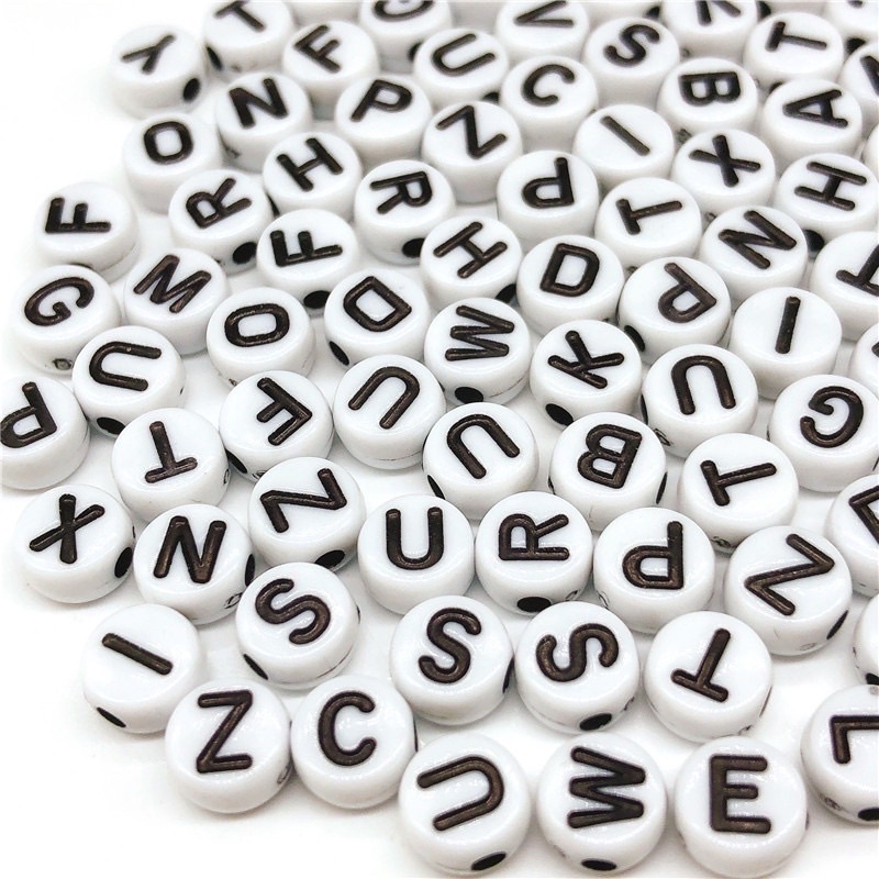 Round letter beads Letters A-Z (26pcs) | Shopee Philippines