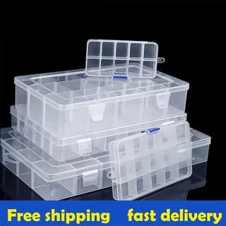 Free Samples Box12-slot Nail Art Storage Box - Clear Plastic Rhinestone &  Beads Organizer