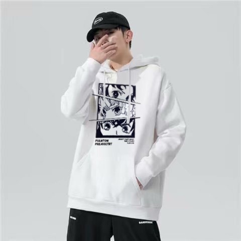 ☆CPEIC☆【M-8XL】Hoodie Oversized Cartoon Eye Print Pattern Japanese ...