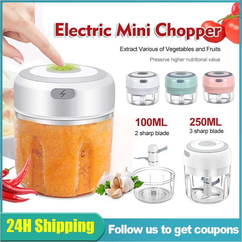 Portable Electric Garlic Masher Mini Food Garlic Vegetable Grinder ...