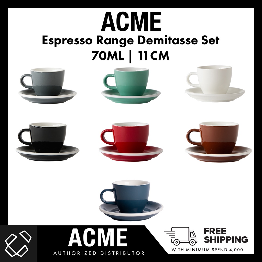 ACME Espresso Range Demitasse Cup 70ml and Saucer 11cm Set COFFEE CUP