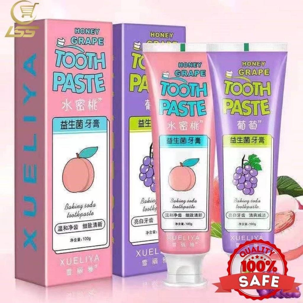 100g probiotics toothpaste honey grape nonfoaming Glutenfree Shopee