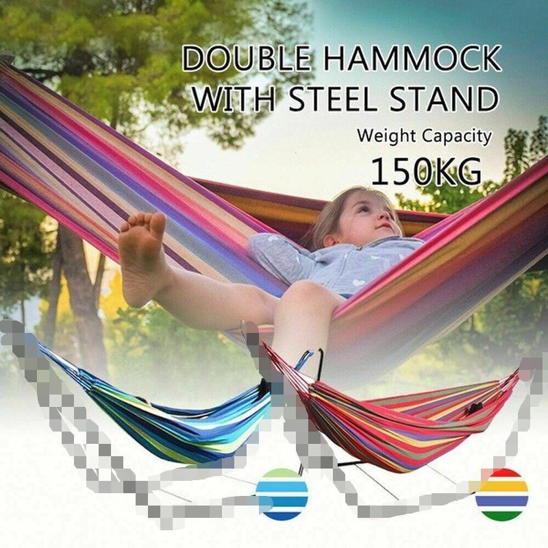 Double hammock clearance with steel stand