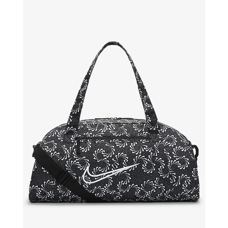 Nike Women's Gym Club AOP Duffel Bag (24L) Black/Black/White Shopee