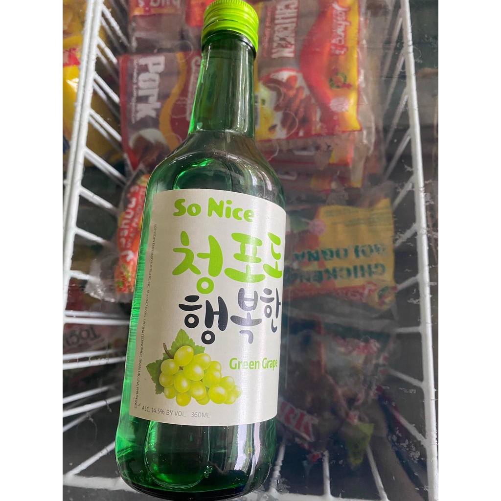 KOREAN SOJU SO NICE GREEN GRAPE Shopee Philippines