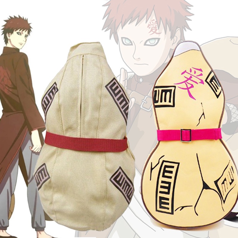 Naruto Gaara satchel Anime gourd backpack COSplay props bag Canvas schoolbag single shoulder bag