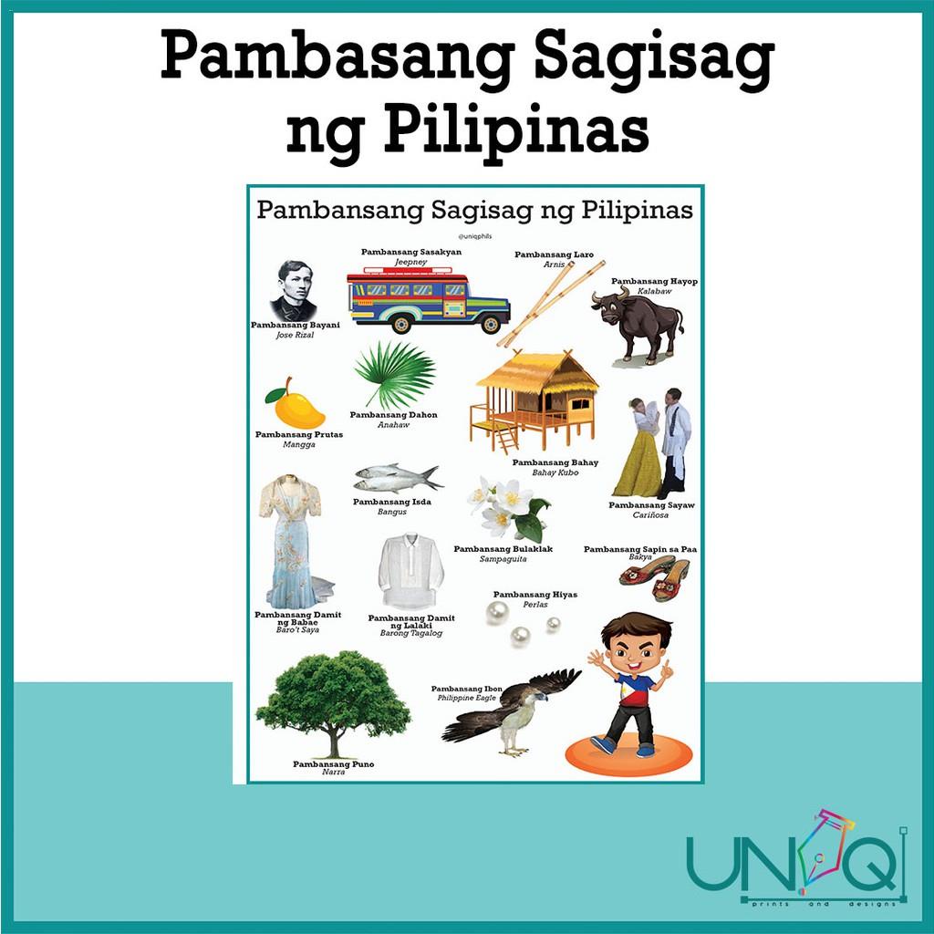 Uniq Filipino Laminated Educational Wall Charts Lupang Hinirang Panatang Makabayan Panunumpa