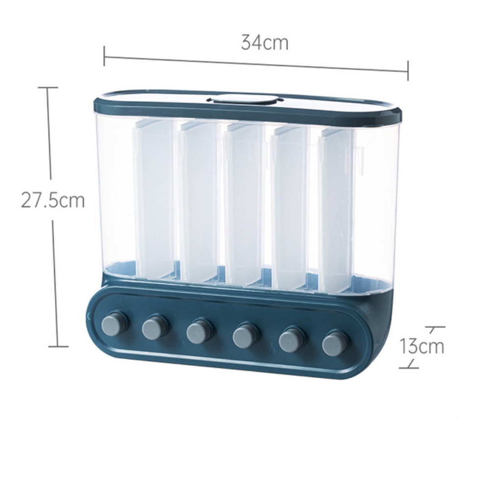 COD 2/4/6l Grains Storage Tank Food Storage Dispenser Box Grain Corns