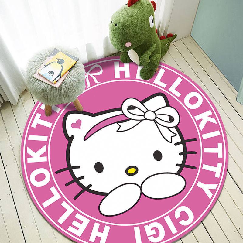 HelloKitty Tom & Jerry Round Rug Washable Luffy Round Mat Doraemon