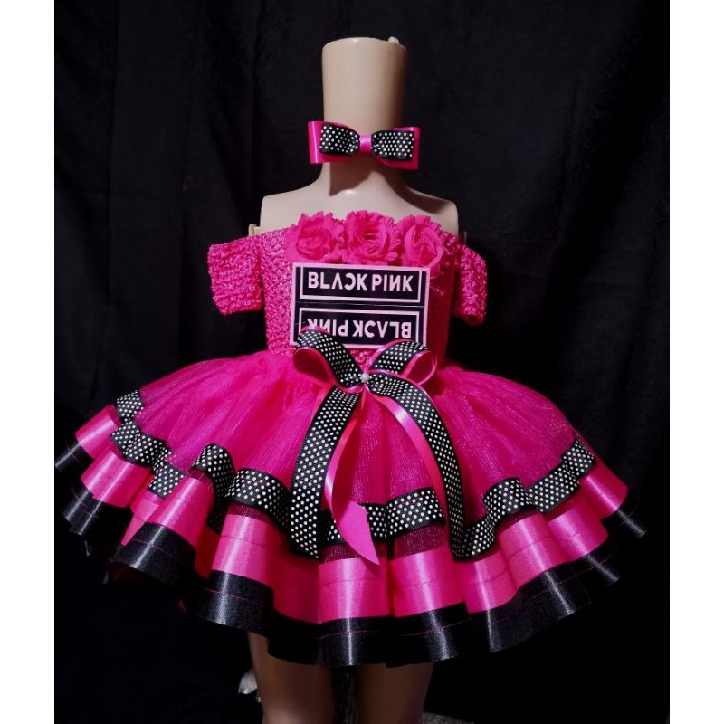 Black and shop pink tutu dress