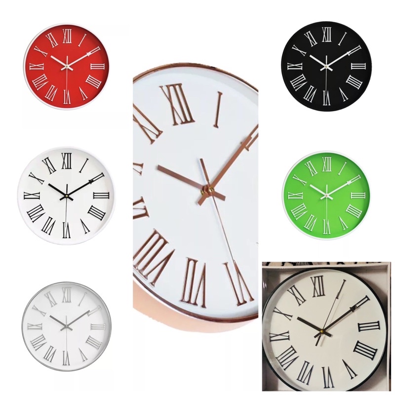 Deco 12 inch roman numerals minimalist wallclock (One year warranty ...