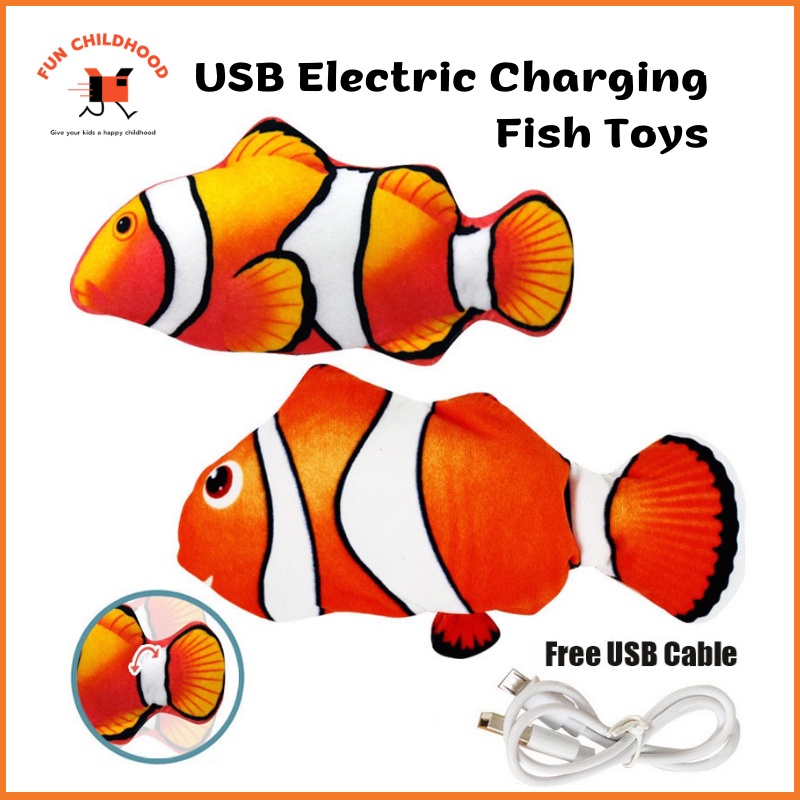 Fish Toys for Cats Toy Fish USB Electric Charging Simulation Fish