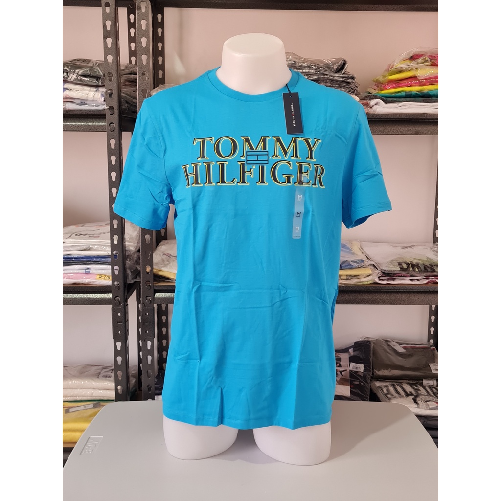 TOMMY HILFIGER LOGO TSHIRT BLUE XL ONLY Shopee Philippines