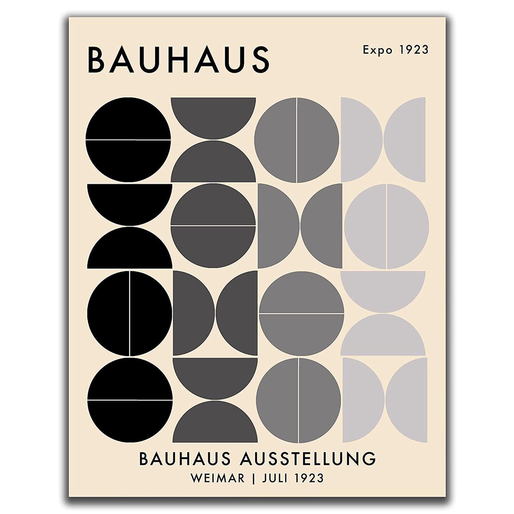 Bauhaus Mid Century Modern Wall Art Print Abstract Minimal Wall Decor ...
