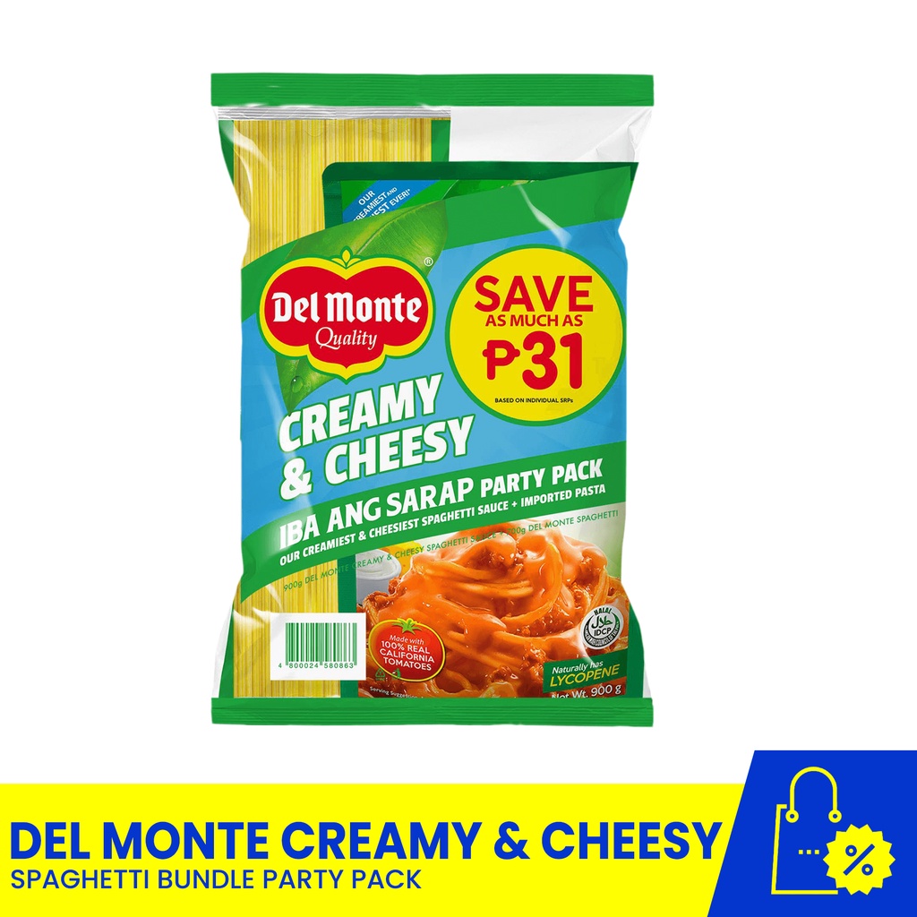 DEL MONTE Creamy & Cheesy Spaghetti Party Pack | Shopee Philippines
