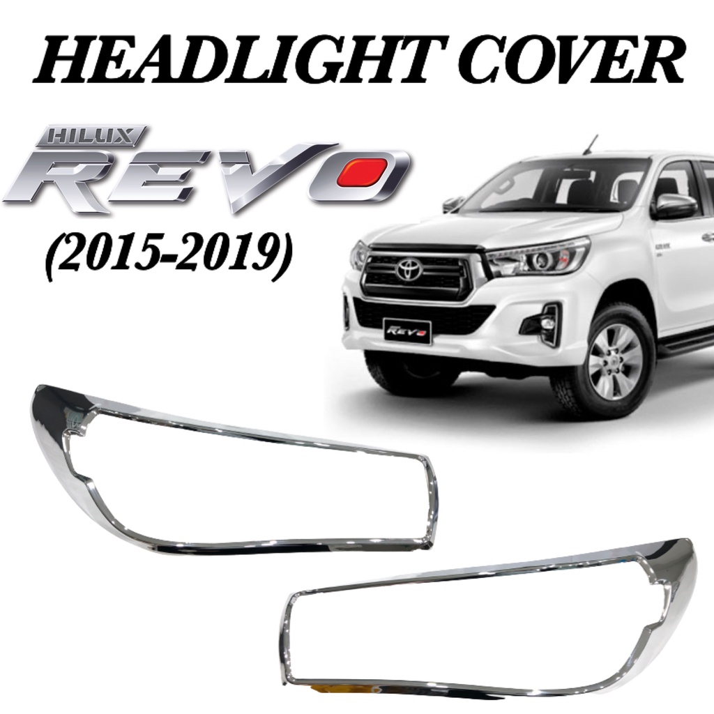 OSCPA Toyota Hilux Revo 2015-2019 Head Light Cover Chrome Garnish ...