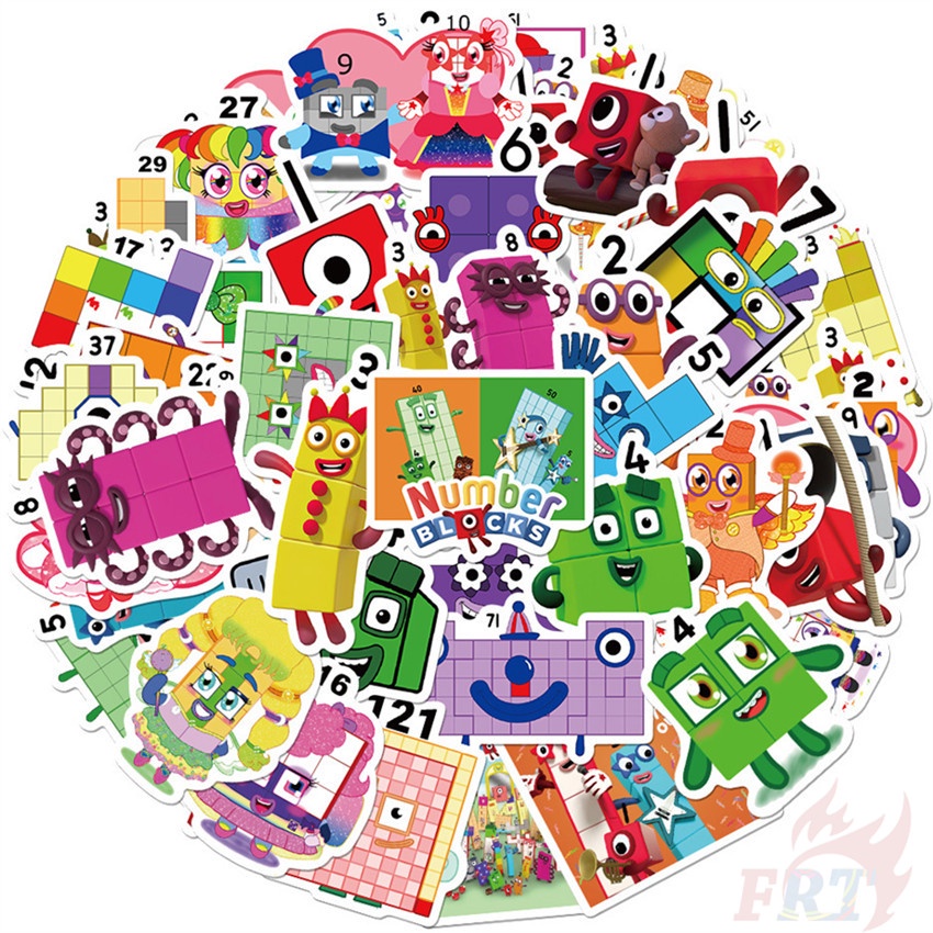 50Pcs/Set Numberblocks Series 02 Funny Cartoon Number Stickers ...