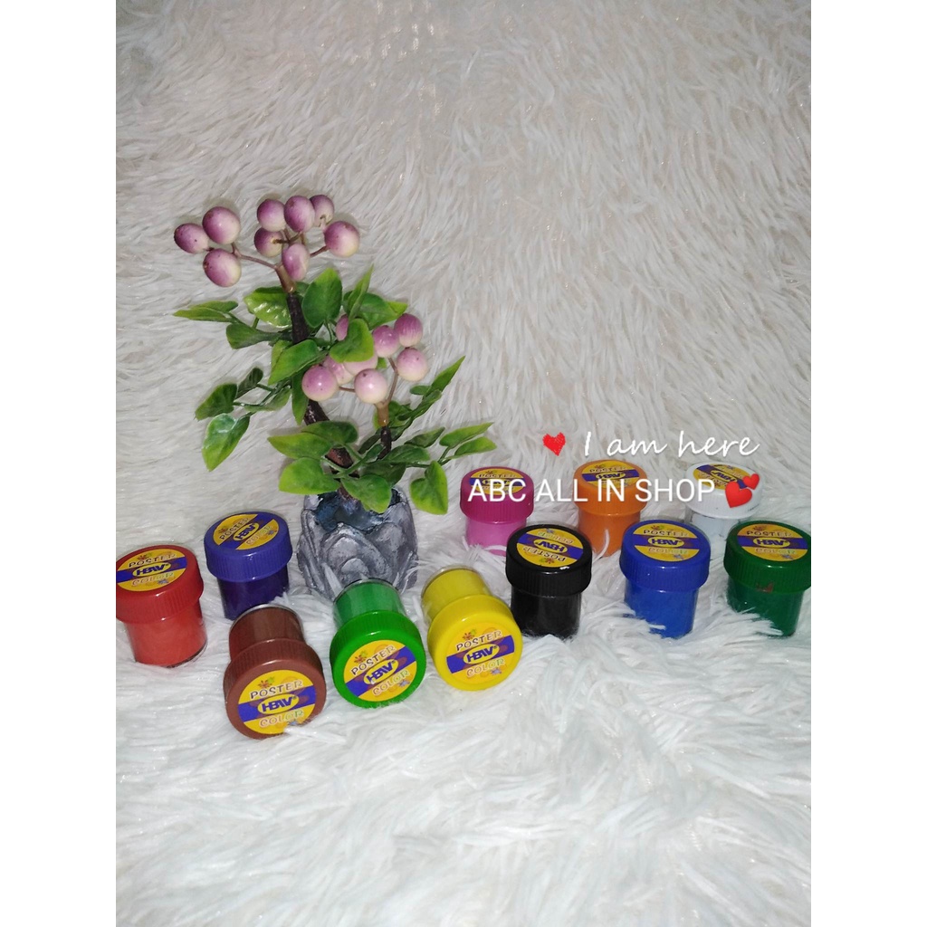 HBW WASHABLE 12 POSTER COLOR ( POSTER PAINT ) | Shopee Philippines