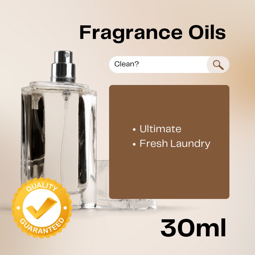 30ml Clean Fresh Laundry / Ultimate Fragrance Oil | Shopee Philippines